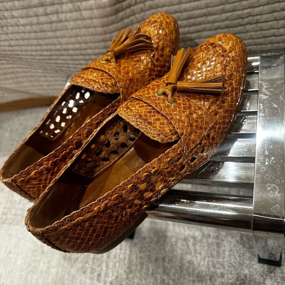 Chiara Carrino Leather Loafers with Tassels